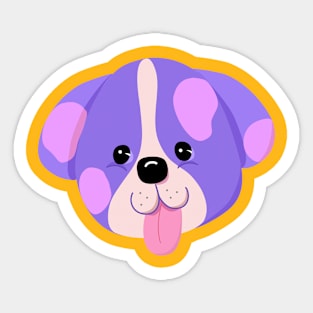 puppy is smiling cutely Sticker